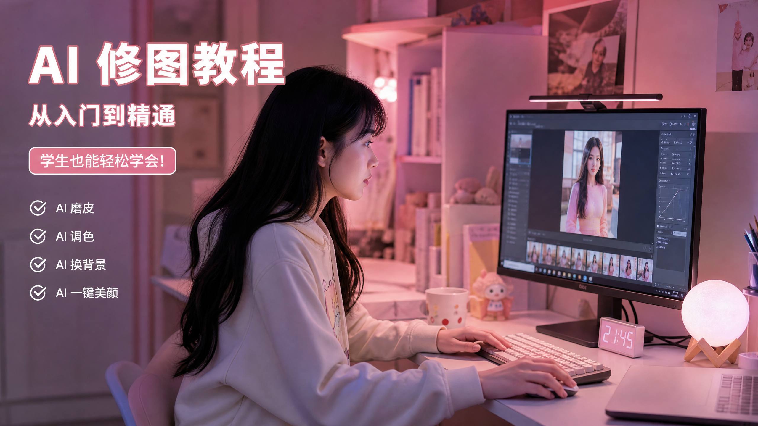 海角视频 【海角视频AI传媒教程】海角视频AI修图与传媒剪辑视频演示，新手也能学会